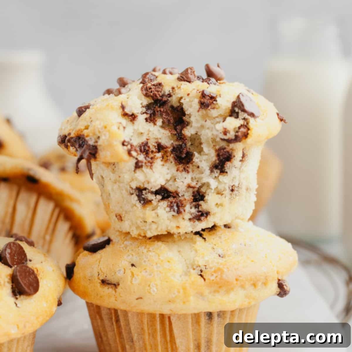 Mile-High Chocolate Chip Muffins 1 featured 10337