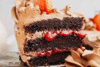 Decadent Chocolate Strawberry Cake