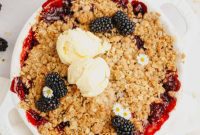 Golden Apple and Blackberry Crumble