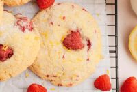 Easy One Bowl Lemon Raspberry Cookies