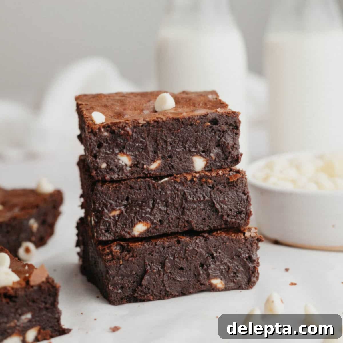 Effortlessly Fudgy White Chocolate Chip Brownies 1 featured 16492