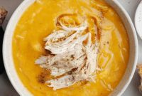 Autumn Gold Roasted Butternut Chicken Soup