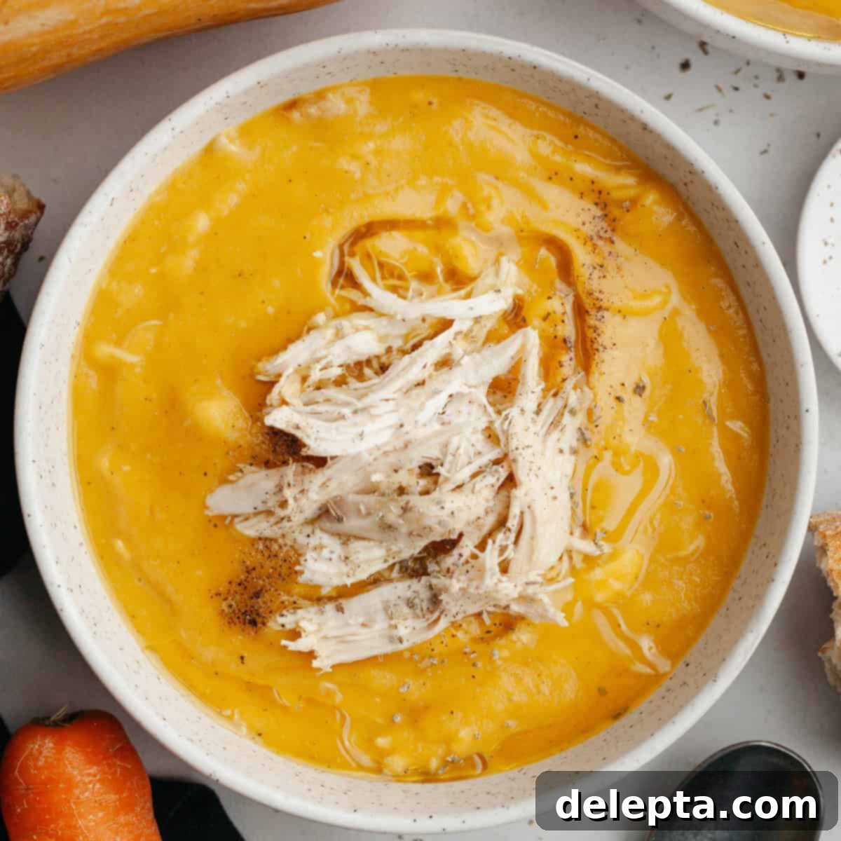 Autumn Gold Roasted Butternut Chicken Soup 1 featured 17235