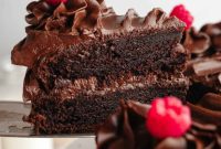 Moist and Easy Chocolate Cake with Decadent Chocolate Ganache