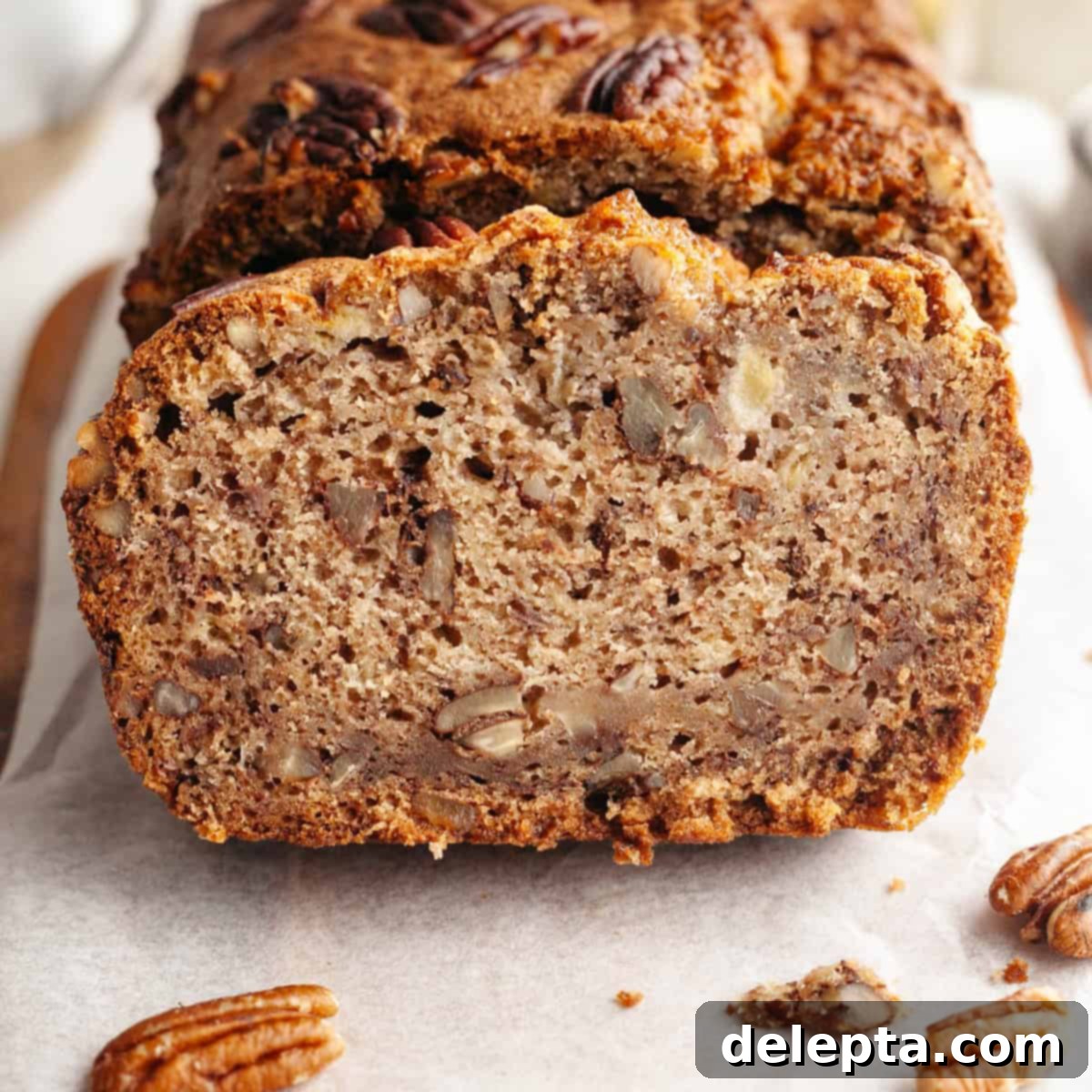 Decadent Brown Butter Cinnamon Pecan Banana Bread 1 featured 18271