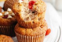 Effortless Banana Raspberry White Chocolate Chip Muffins