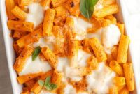 Easy Baked Pasta with Virgin Vodka Sauce