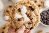 Gooey Chocolate Chip Marshmallow Cookies