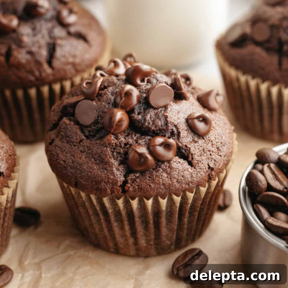 Decadent Double Chocolate Espresso Muffins 1 featured 19225