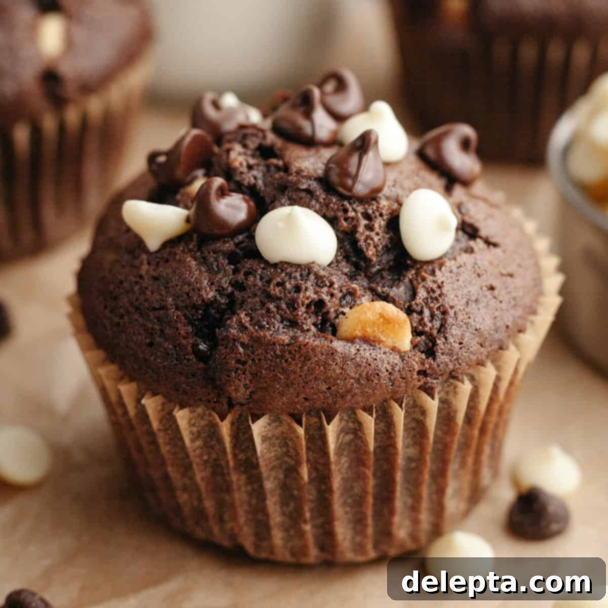 Triple Chocolate Muffins One Bowl Wonder 1 featured 19278