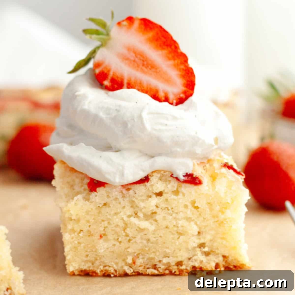 Simple One-Bowl Strawberry Snack Cake 43 featured 20466