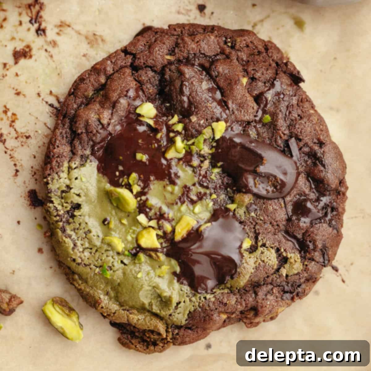 Gooey Pistachio Stuffed One Bowl Chocolate Cookies 1 featured 21053