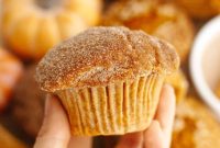 One-Bowl Pumpkin Sour Cream Muffins