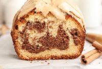 Velvet Cinnamon Pound Cake with Espresso Maple Glaze