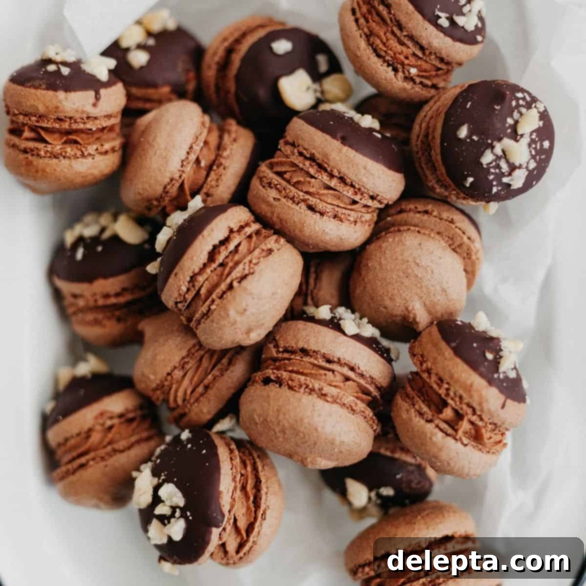 Decadent Nutella Macarons 1 featured 2305