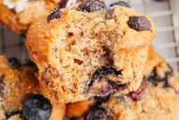 Golden Banana Berry Oatmeal Muffins