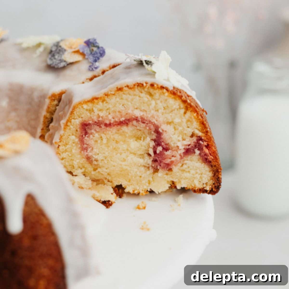 White Chocolate Raspberry Bundt Dream 1 featured 3168