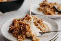 Warm Apple Crumble with Custard