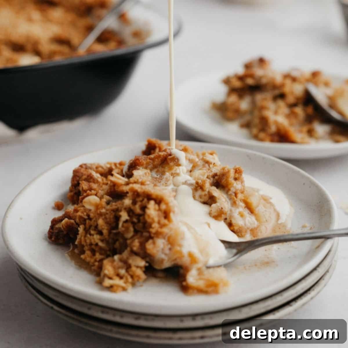 Warm Apple Crumble with Custard 1 featured 3985