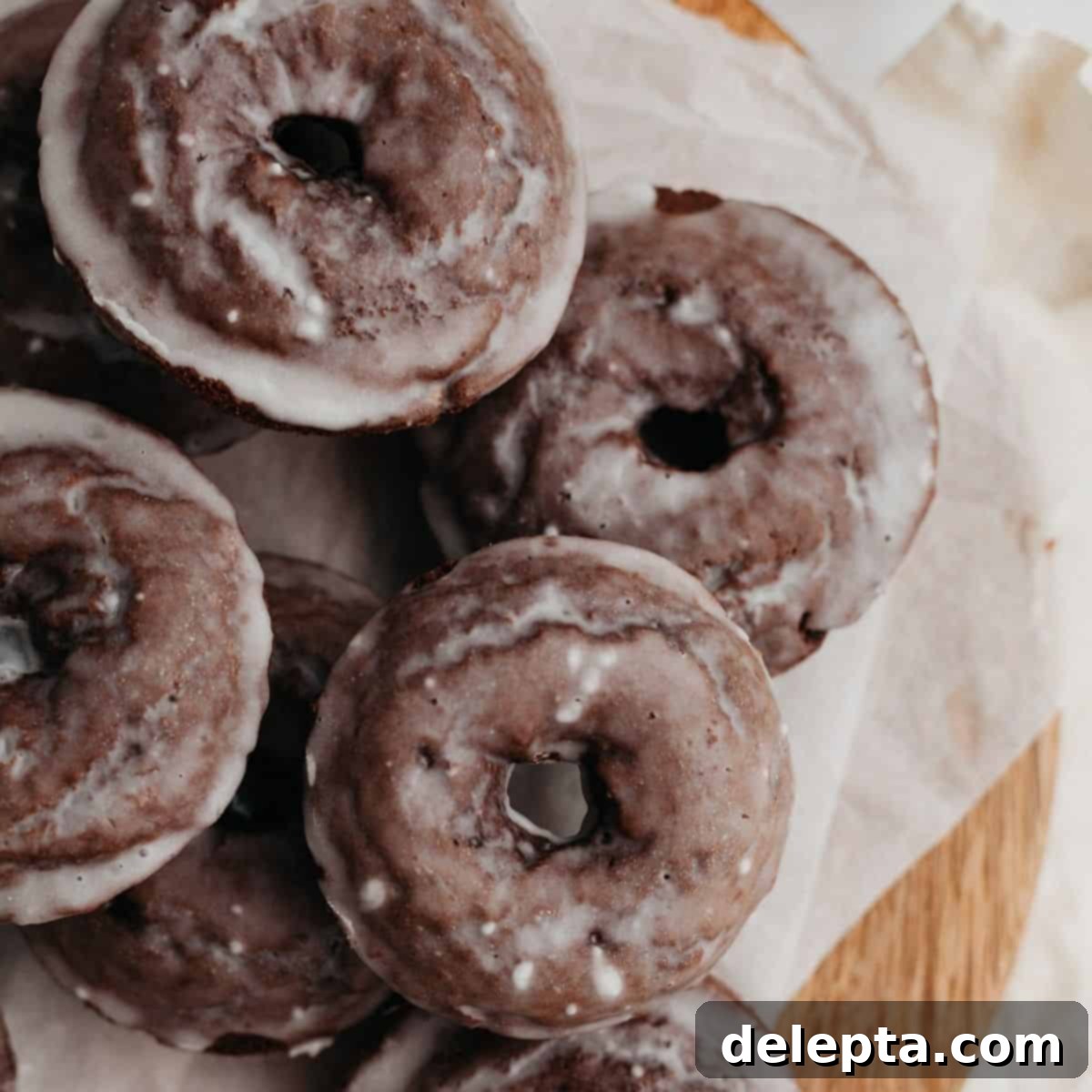 Decadent Glazed Chocolate Cake Doughnuts 48 featured 4762