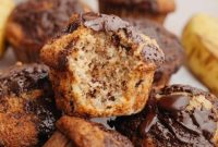 Gourmet Chocolate Chunk Banana Muffins
