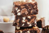 Rainbow Speckled Fudgy Mini Egg Brownies