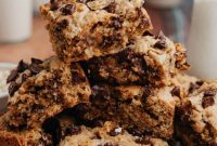 Chewy Peanut Butter Chocolate Chip Oat Bars