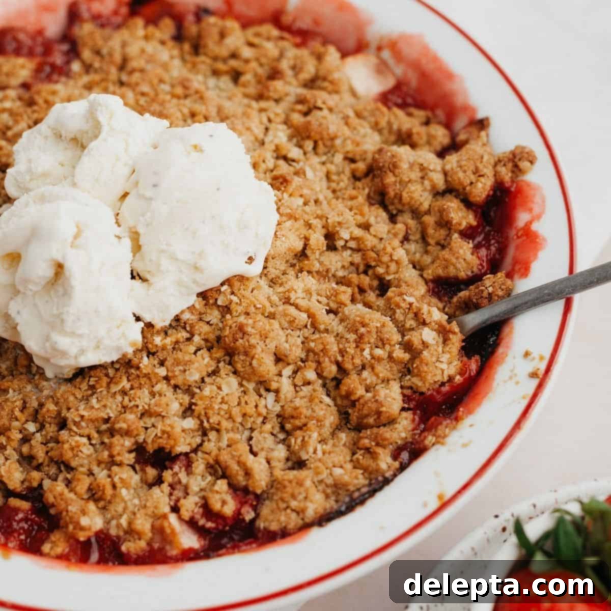 Simple Strawberry Apple Crisp 1 featured 6495