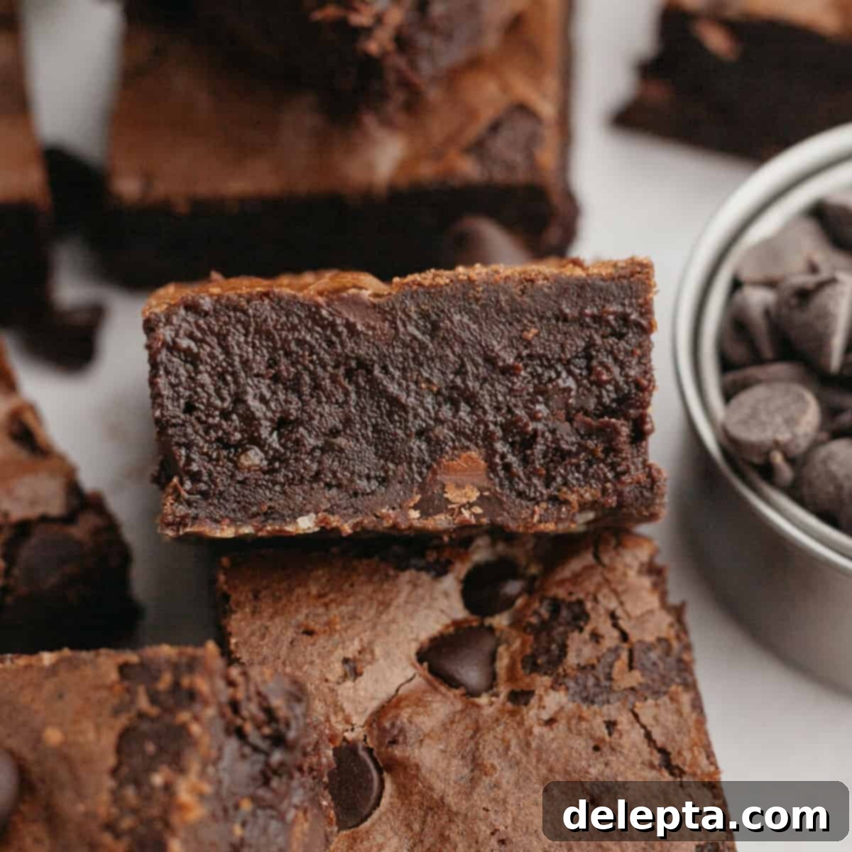 Decadent Fudgy Triple Chocolate Brownies 1 featured 654