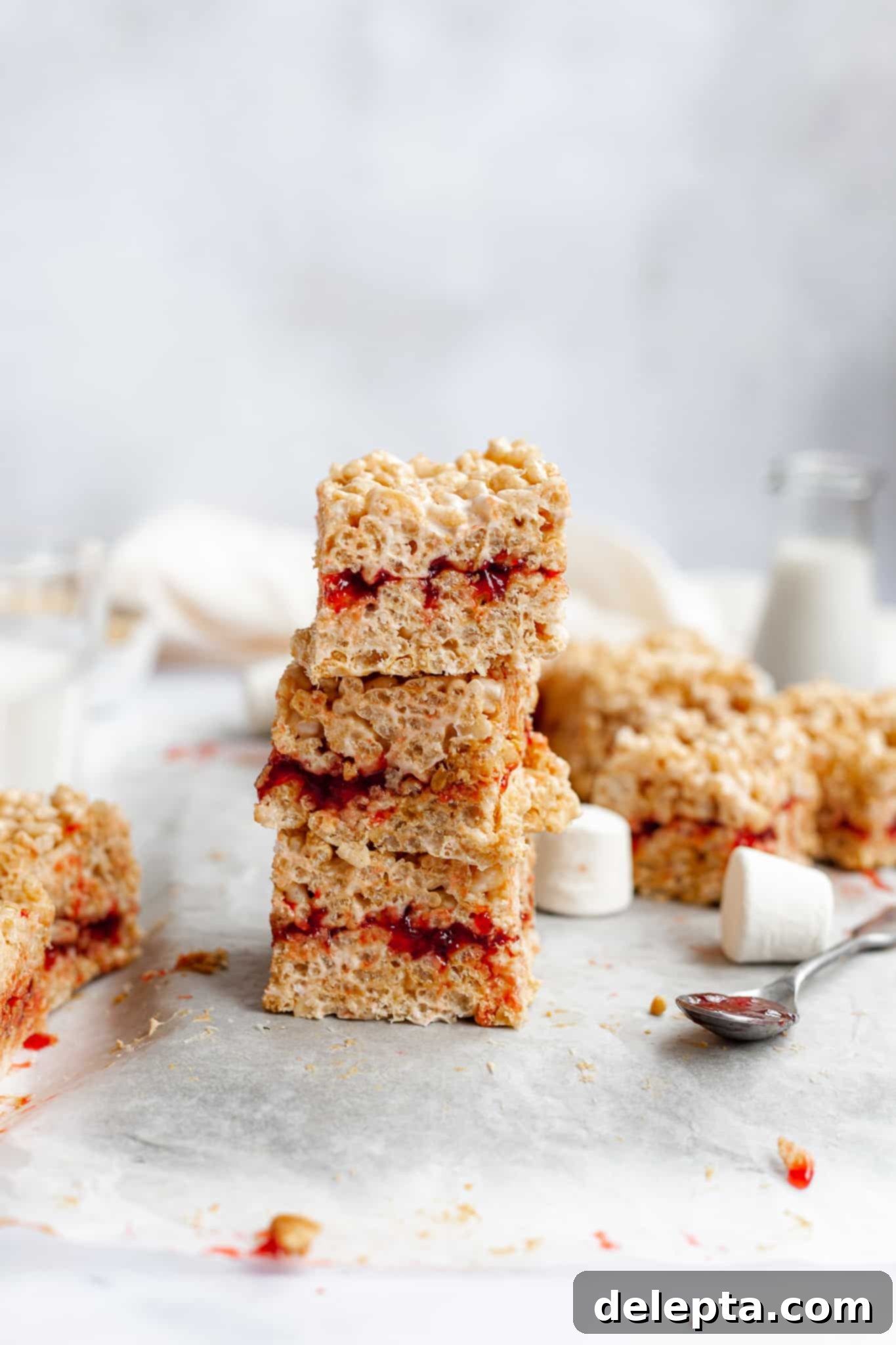 Peanut Butter Jelly Krispie Squares 1 featured 669
