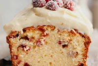 Lemon-Kissed Cranberry Loaf with White Chocolate Embrace