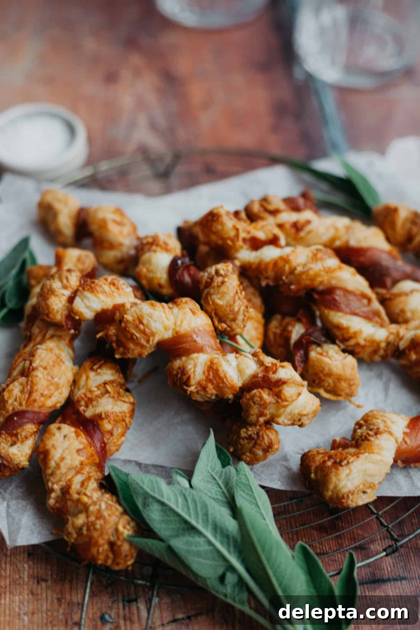 Golden Gruyère, Sage and Prosciutto Puff Pastry Twists 30 featured 939