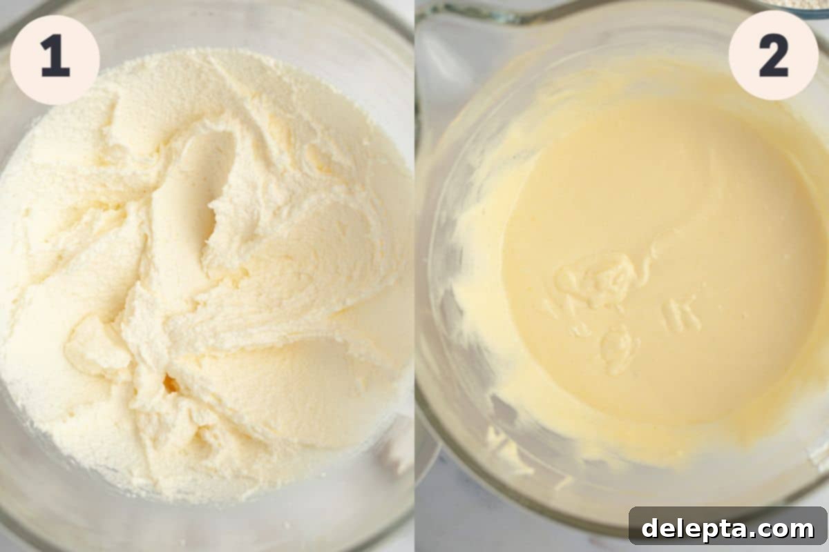 Golden Vanilla Treat with Chocolate Bliss 5 A large mixing bowl containing perfectly combined vanilla cake batter, showcasing its smooth and creamy consistency.