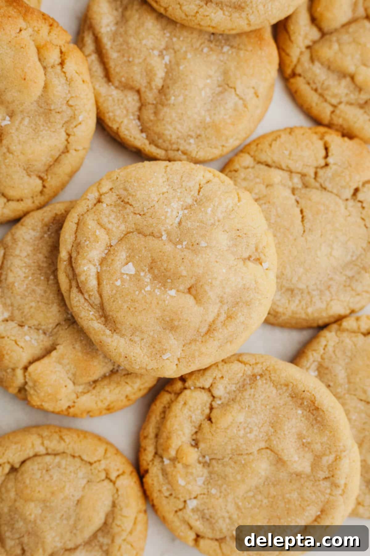 Velvet Chocolate Cookies 2 Freshly baked brown butter chipless cookies cooling on parchment paper.
