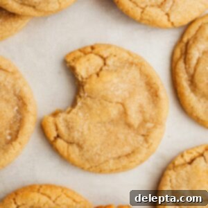Velvet Chocolate Cookies 8 A stack of golden brown chipless cookies, perfectly soft and chewy.
