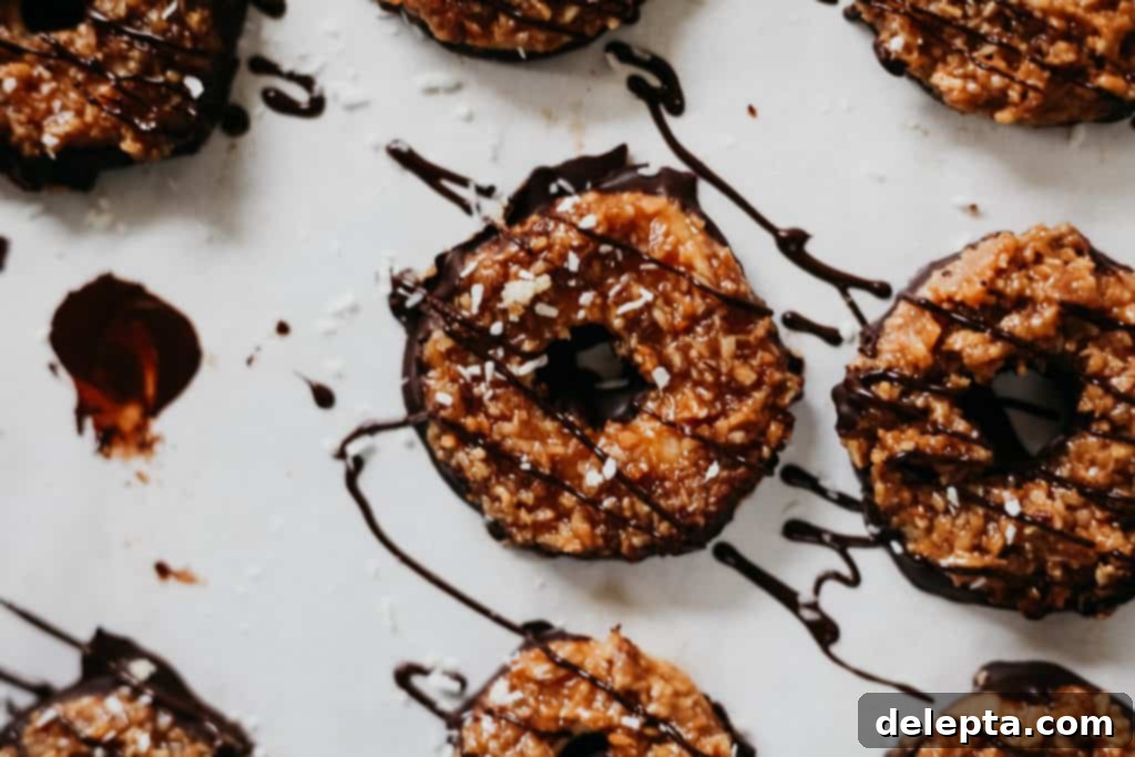 The Ultimate Homemade Samoas 5 close up of samoas cookies