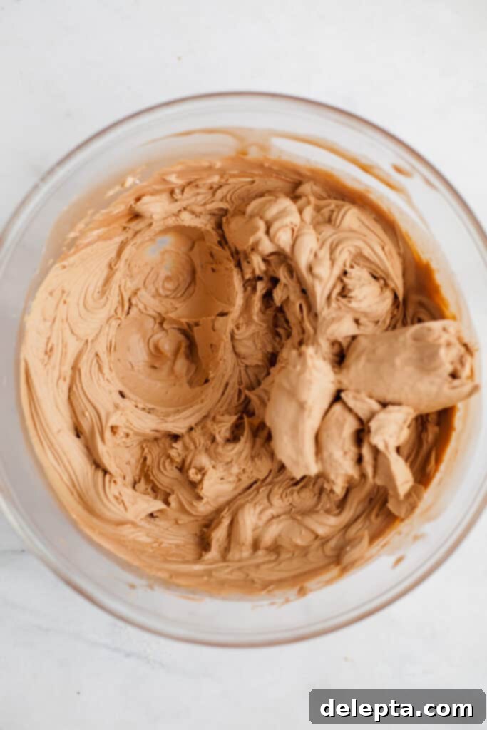 Chocolate-Stuffed Brioche Bliss 18 whipped chocolate mascarpone filling in a bowl