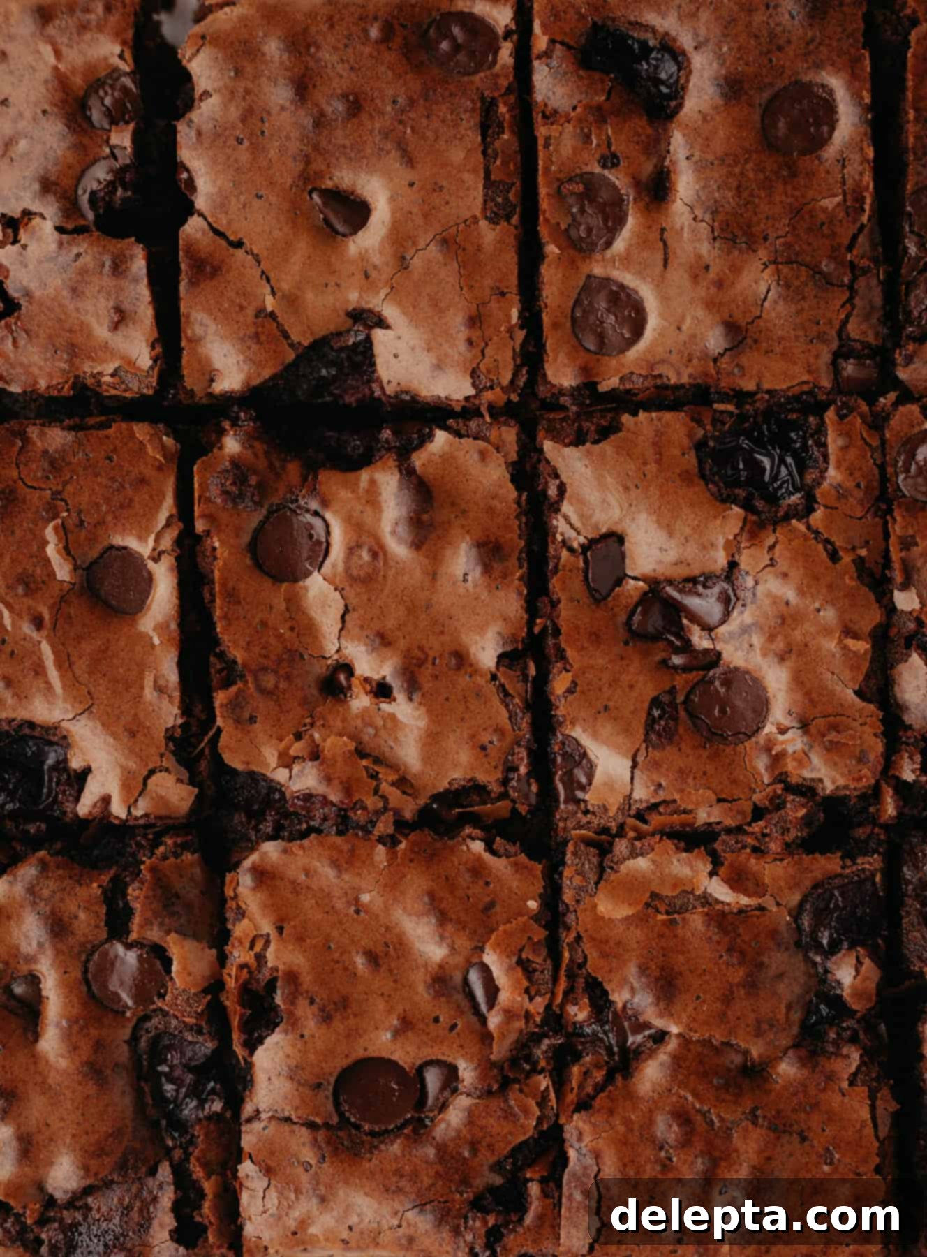 Decadent Triple Chocolate Cherry Brownies 7 A close up of brownies that have been slied.