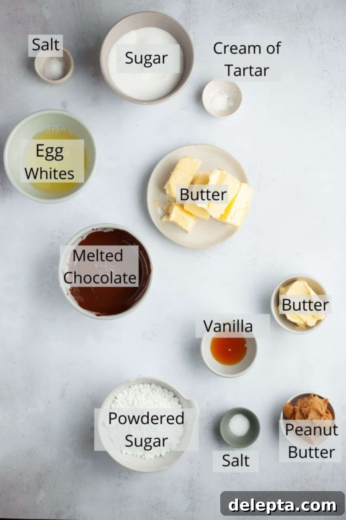 Peanut Butter Chocolate Nirvana 5 Ingredients needed for chocolate frosting and peanut butter filling