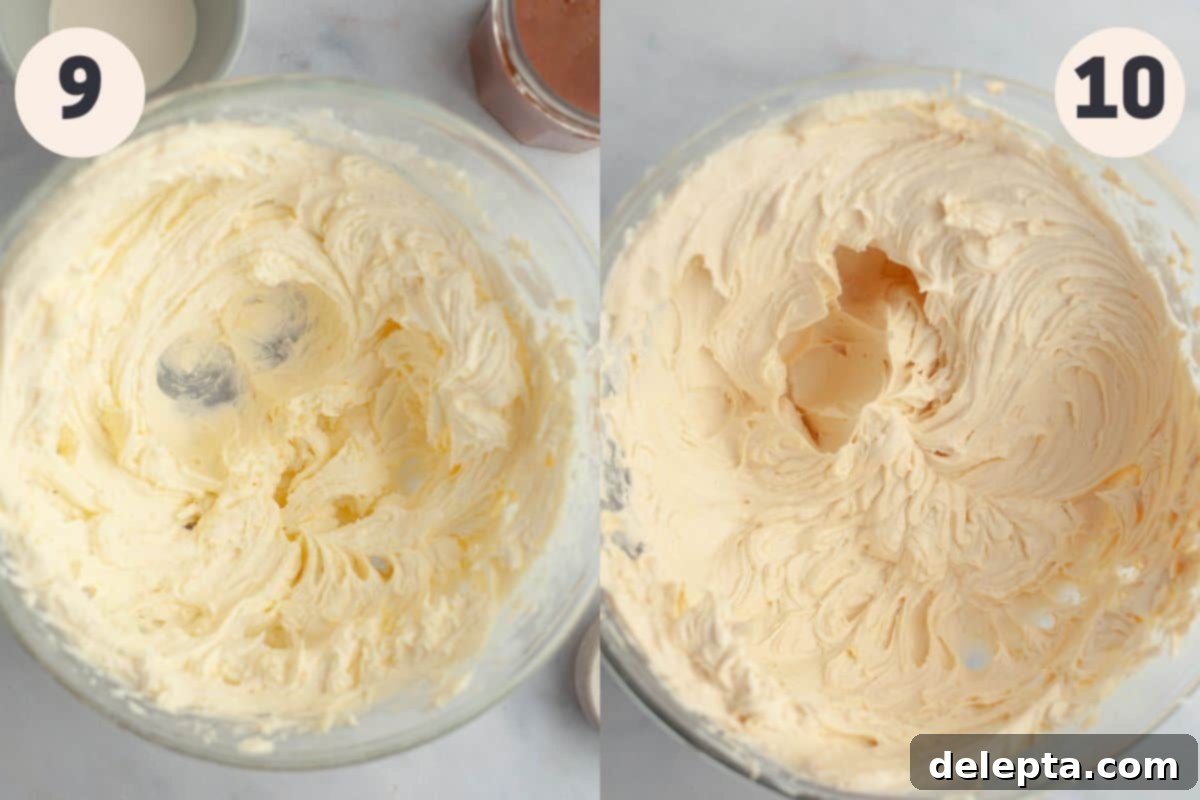 Caramel Burst Cupcakes 10 Steps 9 and 10 in the caramel filled cupcake baking process.